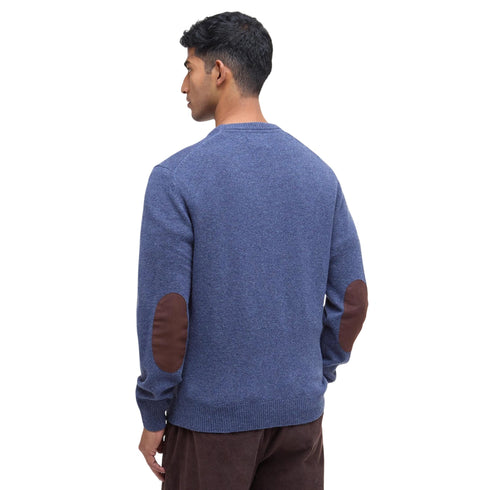 Barbour Pullover Maglia Uomo Essential con toppe M A25 - BARBOURMKN0584 - IN72 - M - Francavilla Moda